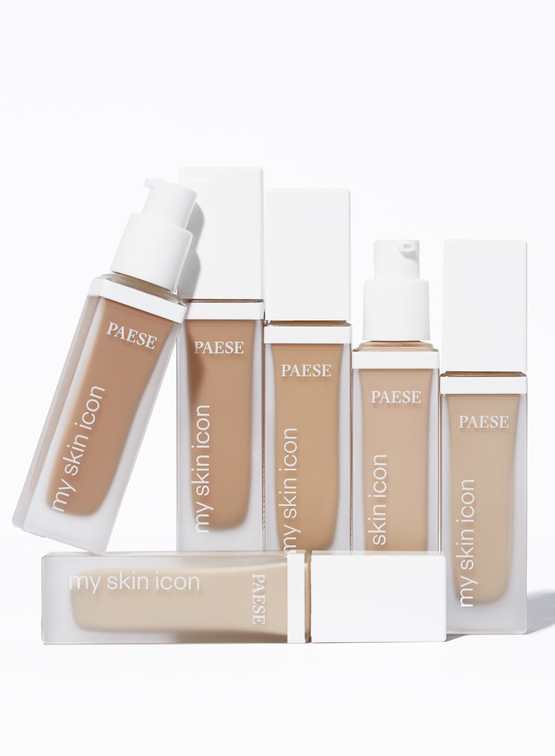 Paese My Skin Icon Mattifying Foundation with Satin Finish 12-Hour Long-Lasting Matte Coverage, Hydrating Formula 2.5N Nude Beige 33 ml - Image 5