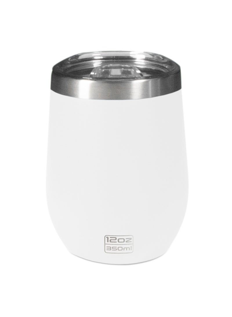WAICEE Wine Tumbler White Color 12OZ / 350ML - Image 3