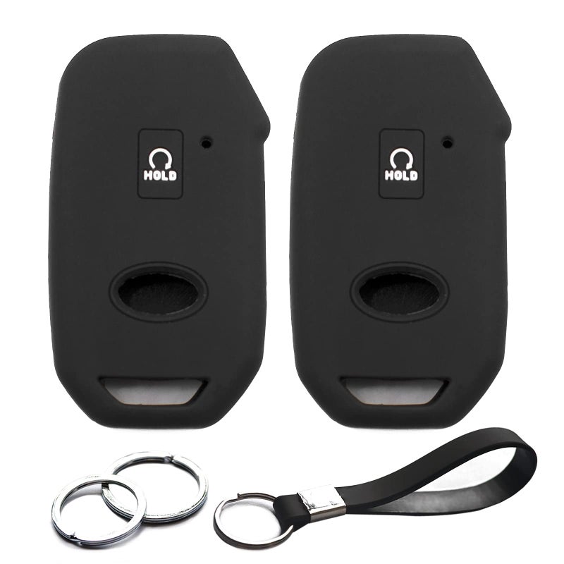 INFIPAR 2pcs Compatible with Kia K5 Forte Seltos Sorento Soul Sportage NIRO EV6 NIRO EV Cadenza Telluride Stinger Smart 4 5 Buttons Key Fob Cover Case Key Chain Protector Keyless Entry Remote Holder - Image 3