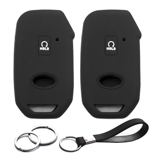 INFIPAR 2pcs Compatible with Kia K5 Forte Seltos Sorento Soul Sportage NIRO EV6 NIRO EV Cadenza Telluride Stinger Smart 4 5 Buttons Key Fob Cover Case Key Chain Protector Keyless Entry Remote Holder - Image 1