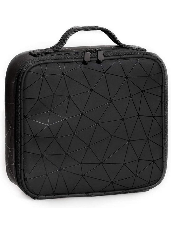 COSLUXE Nylon Travel Makeup Bag, Makeup Cosmetic Bag Case,Vanity Bag Organizer Portable Artist Storage Bag with Adjustable Dividers for Cosmetics Makeup Brushes Jewelry Digital Accessories - Black - Image 2