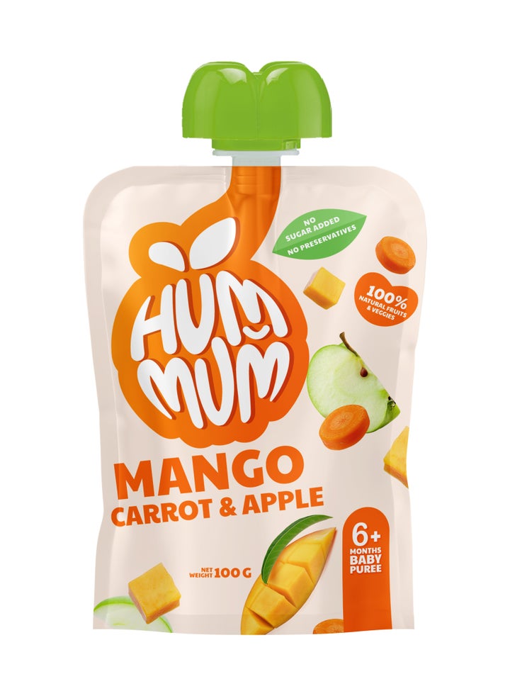 Apple Carrot and Mango Puree