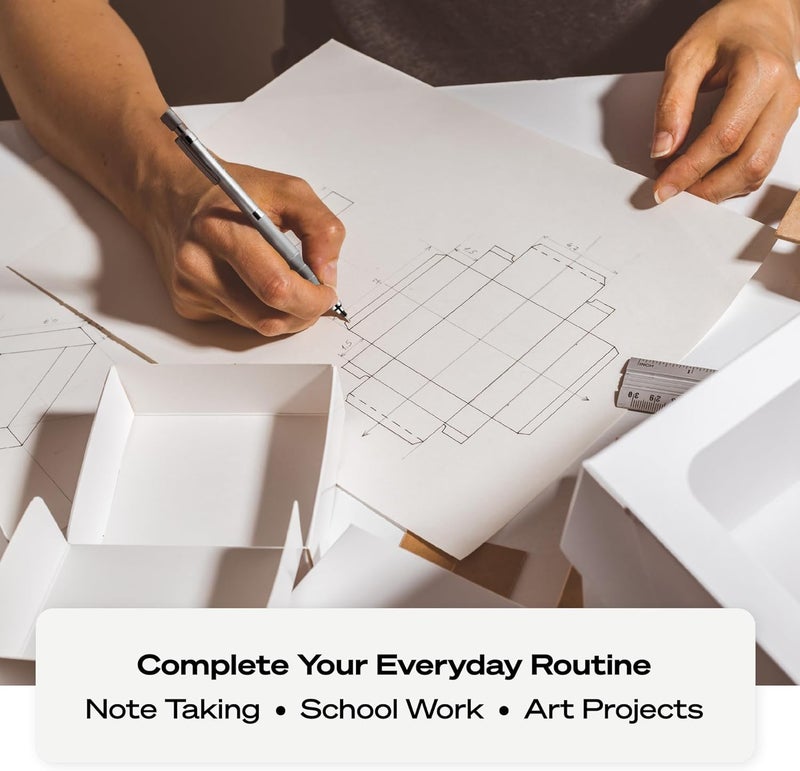 Uni طقم قلم رصاص ميكانيكي يونيبال كورو توغا إلت، 0.5 مم، HB #2، برميل معدني رمادي، عبوة واحدة - Image 4