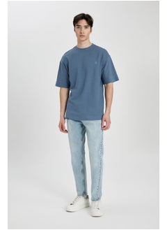 DeFacto Man Comfort Fit Crew Neck Short Sleeve Knitted T-Shirt  - Image 3
