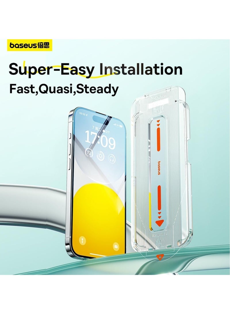 Premium Privacy Screen Protector Compatible for iPhone 15 Pro Max, 9H Tempered Glass with Easy Installation Kit, Bubble free, Anti-spy,Scratch Resistant, Anti-Fingerprint glass(Sapphire Series) - Image 3