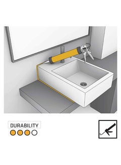 SIKA Sika Sikasil 117 Transparent Anti fungal acetoxy silicone sealant for sanitary applications  - Image 2