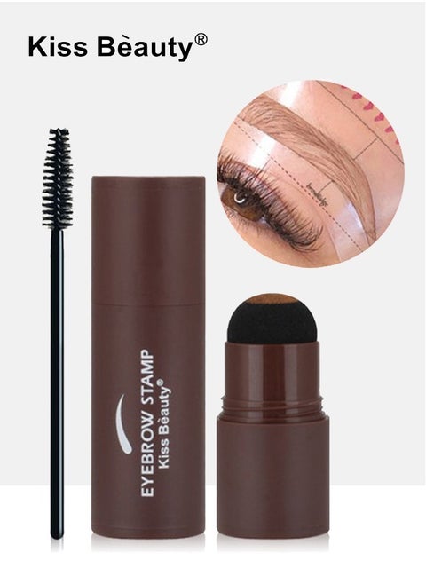 Eyebrow Stamp Stencil Kit One Step Brow Stamp Shaping Kit waterproof With 10 Reusable Eyebrow Stencils