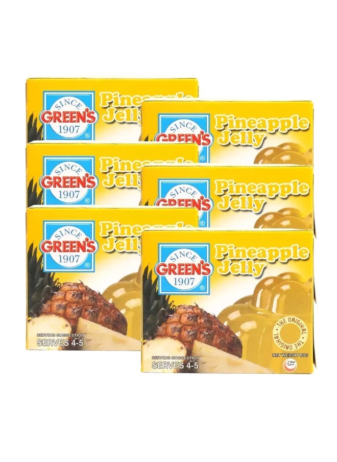 GREEN'S Green Pineapple Flavored Jelly Powder- 80gms 