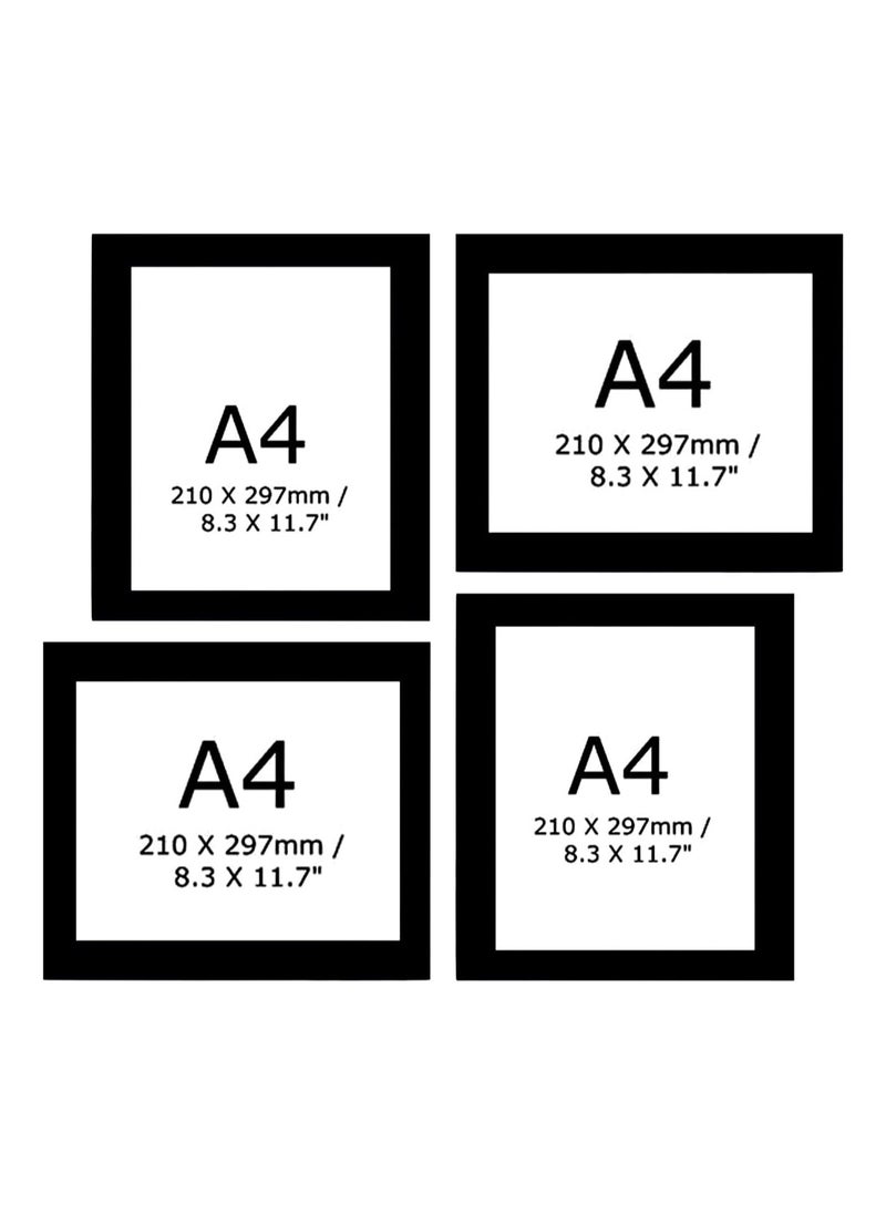 Generic - A4 Photo Frame, Wall & Tabletop , 20x30CM ( Black ) - Image 1
