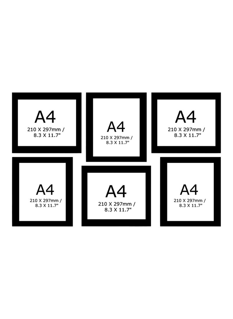 Generic - A4 Photo Frame, Wall & Tabletop , 20x30CM ( Black ) - Image 1