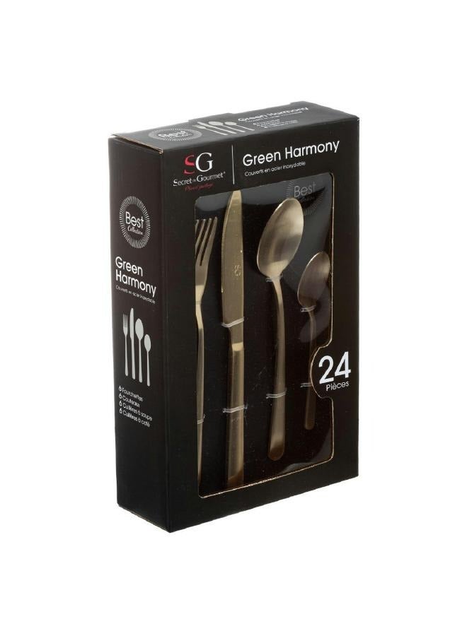 لوفت طقم ملاعق 24 قطعة,أخضر,ستانلس-173746 - Image 2