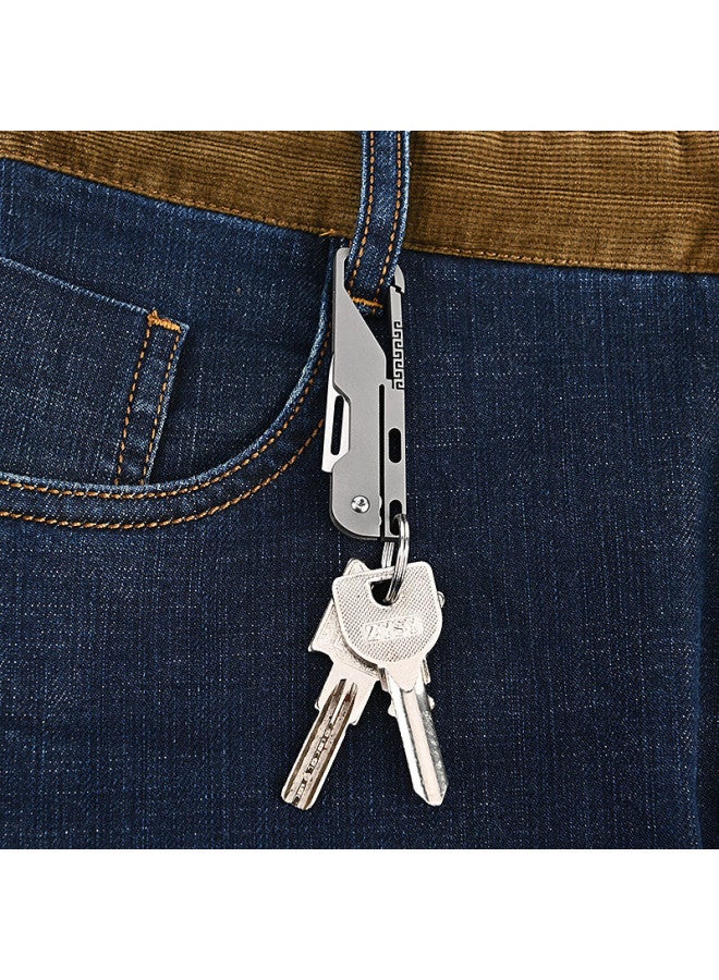 DiGallen Digalun Titanium Alloy Car Keychain With Mini Sharp Knife, Multifunctional Outdoor Portable Fruit-shaped Foldable Keyring For Men - Image 3
