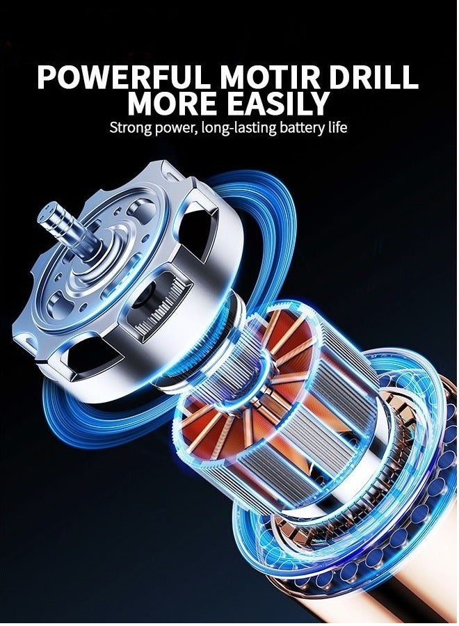 MIXDE Cordless Screwdriver Tool Kit,47 PCS 4.8V Electric Cordless Screwdriver Drill With Built-in LED Light,Hand Tool Kit For Home With Storage Toolbox - Image 5