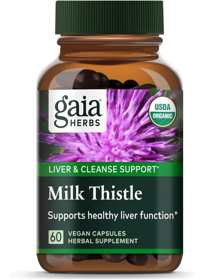 Gaia Herbs بذور الشوك الحليب من غايا هيربز - مكمل دعم الكبد وتنظيفه للحفاظ على وظيفة كبد صحية - Image 1