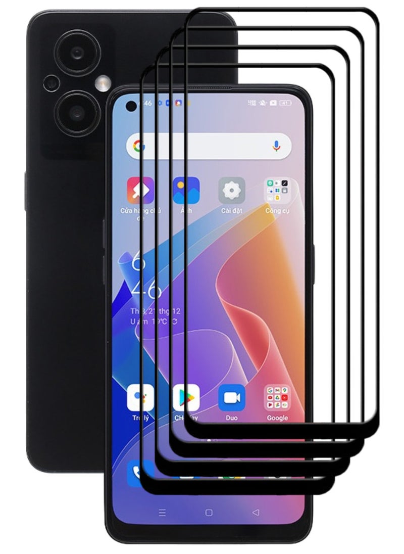 ACLIX 4 Pieces Antistatic ESD Dustproof Premium Quality High Definition Tempered Glass Screen Protector Designed For Oppo Reno7 Z 5G - Image 1