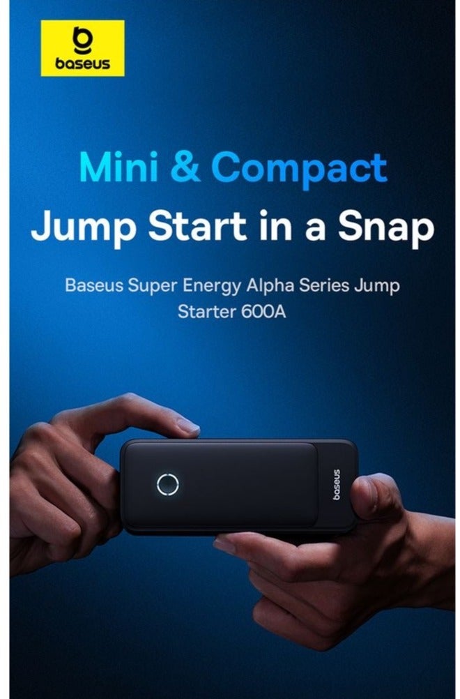 Baseus Super Energy Alpha 600A Jump Starter – Emergency Car Starter & Power Bank – Cosmic Black - Image 5