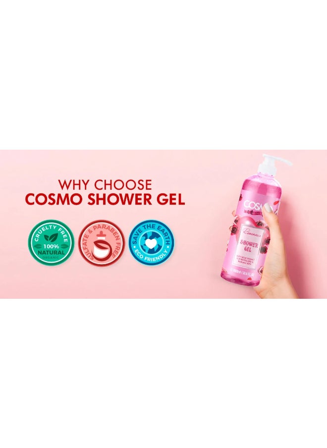 COSMO Cosmo Beaute Romance Perfumed Shower Gel 1000ml for Unisex  - Image 4