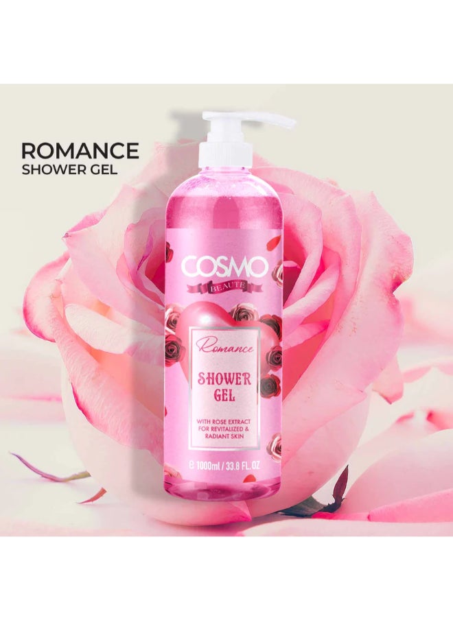 COSMO Cosmo Beaute Romance Perfumed Shower Gel 1000ml for Unisex  - Image 2