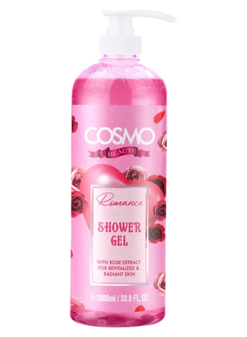 Cosmo Beaute Romance Perfumed Shower Gel 1000ml for Unisex - Image 1