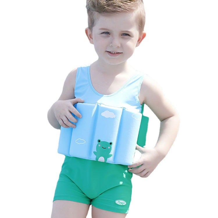 Exported Swimwear For Children And Girls Boys Swimwear Baby Cute Swimwear One-Piece Buoyancy Swimsuit - Image 4