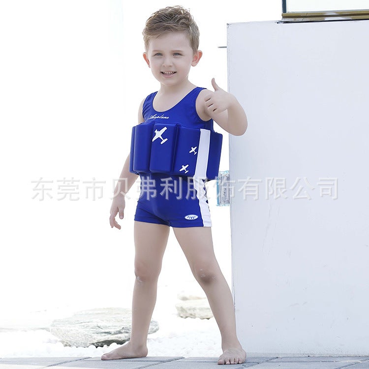 Exported Swimwear For Children And Girls Boys Swimwear Baby Cute Swimwear One-Piece Buoyancy Swimsuit - Image 1