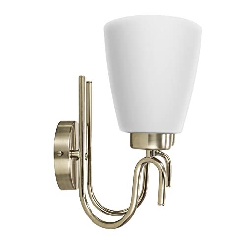 Wipro BeuHome Double Wall Light BW01 | Premium Indoor Decorative Light with Contemporary Sleek Design | Antique Surface Mounted Classic Wall Light for Bedroom, Living Room | B22 (2H, Matte Nickel) - Image 5
