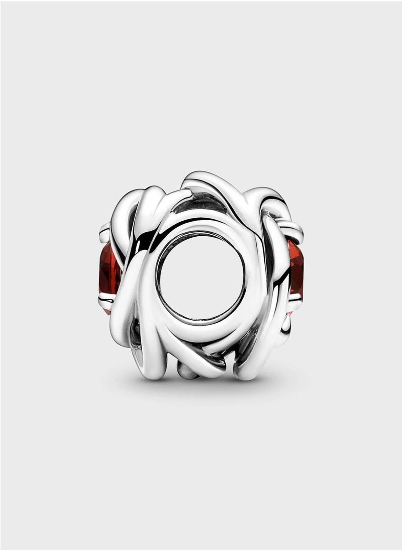 PANDORA Red Eternity Circle Charm  - Image 3