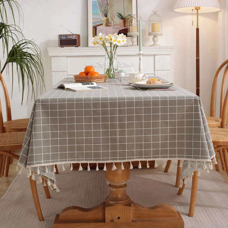 Y&D Small Fresh Embroidered Linen Tablecloths and Table Runners for Home, Wedding, Hotel, Party & Restaurant Events - Image 1
