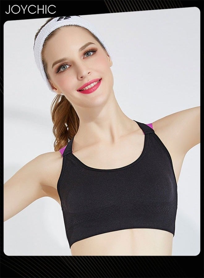 Joychic سوتيان رياضي للنساء بتصميم ظهر متقاطع بدون سلك، مضاد للصدمات وقابل للتنفس للجري واللياقة البدنية واليوغا - Image 1