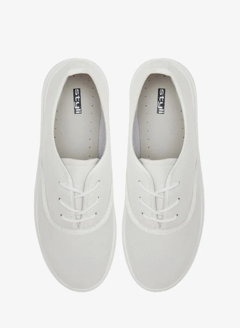 Styli Active  Platform Sole Lace Up Sneakers for Women | Best Price UAE