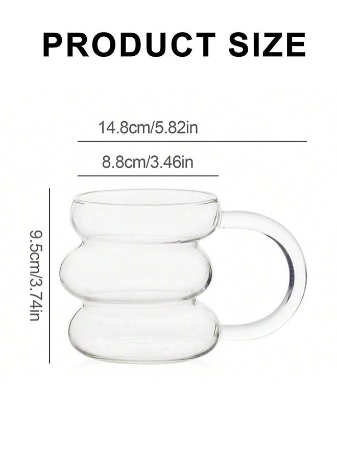 Ripple Water Glasses,Hot and Cold Resistant Drinking Glasses,Water Cups