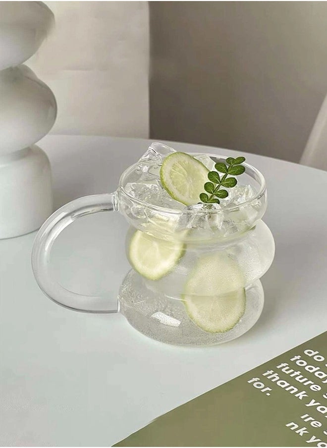 ShebSheb Ripple Water Glasses,Hot and Cold Resistant Drinking Glasses,Water Cups  - Image 2