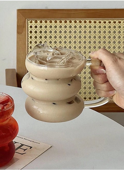 Ripple Water Glasses,Hot and Cold Resistant Drinking Glasses,Water Cups