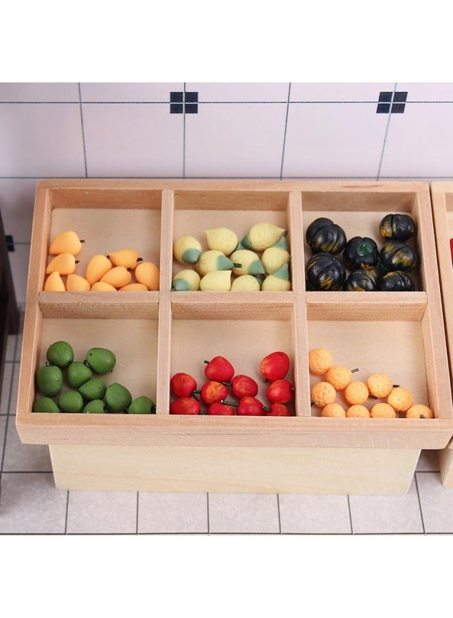 Miniature Clay Fruit Models 1:12 Scale Dollhouse DIY Decorations Toys Collectible Mini Food Models Realistic Miniature Crafts-Color:A Yellow For Apple  - Image 2