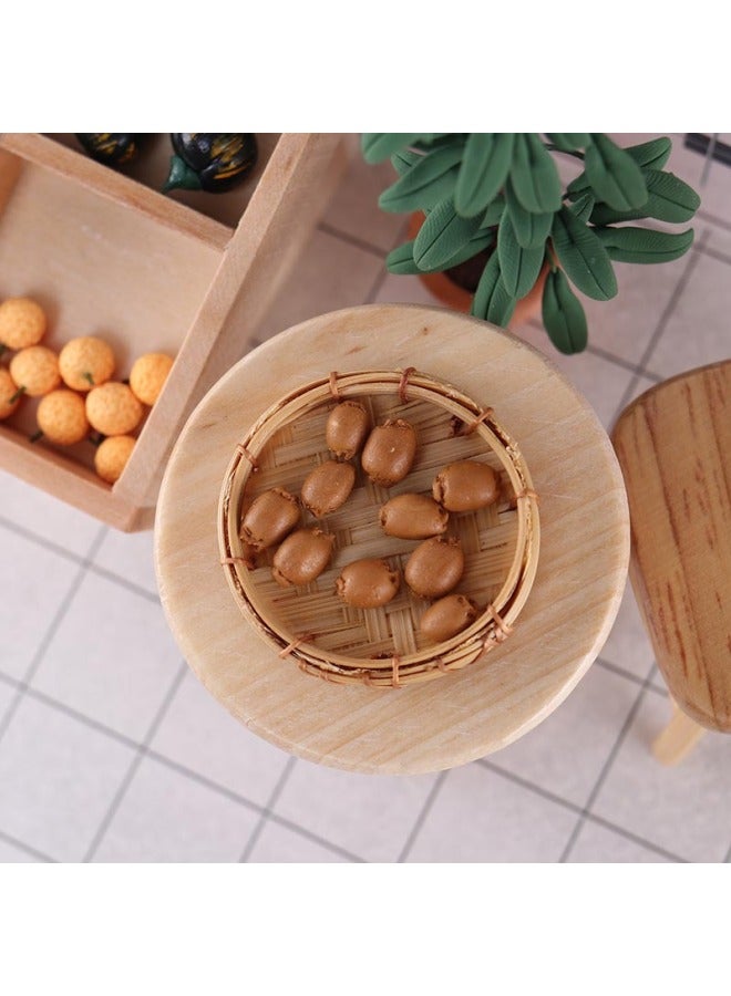 Miniature Clay Fruit Models 1:12 Scale Dollhouse DIY Decorations Toys Collectible Mini Food Models Realistic Miniature Crafts-Color:A Yellow For Apple  - Image 4