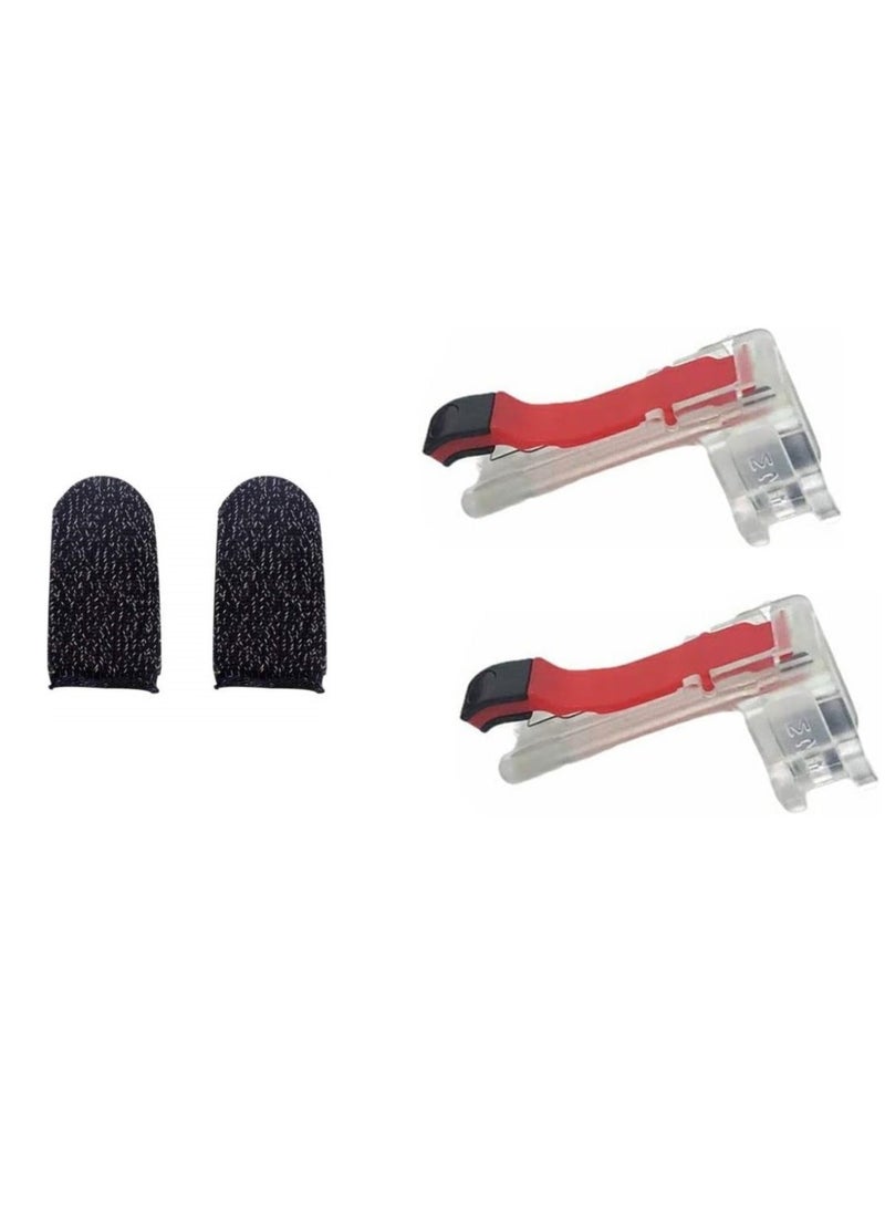 PUBG Electronic Trigger L1R1 Shooter Aim + 2Finger Gloves Sleeve Touch Trigger - Image 1