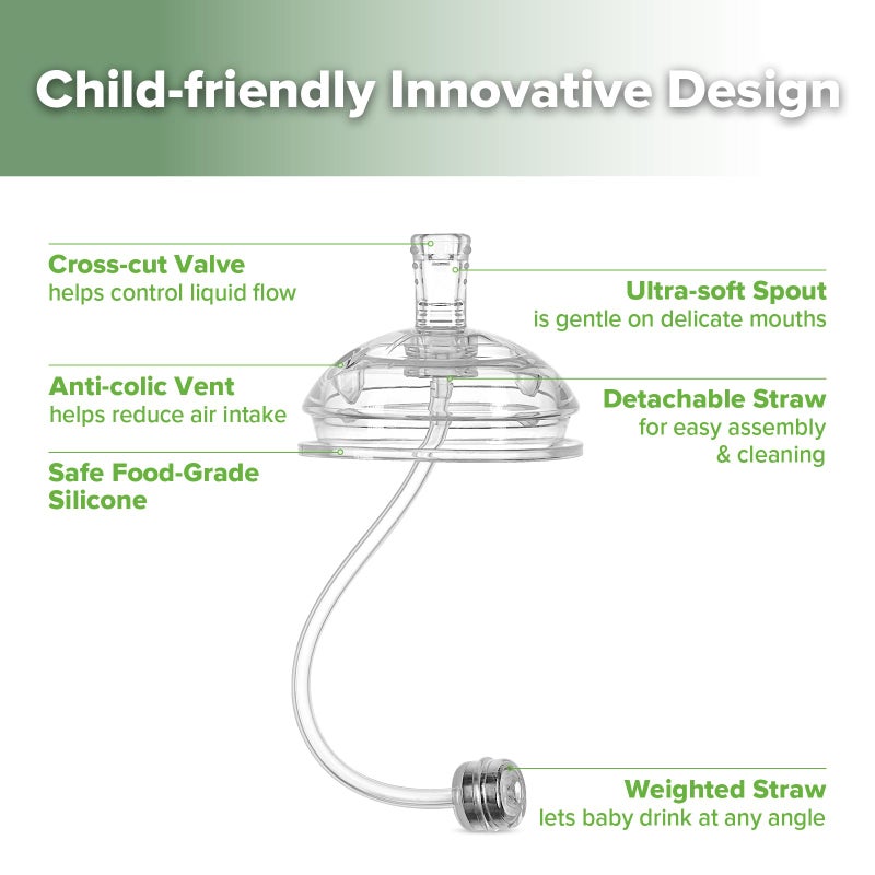 haakaa Straw Cup Weighted Straw Replacement 1pc, Use for Gen. 3 Weighted Straw Sippy Cup Baby Bottle Conversion, general, BHK077 - Image 3