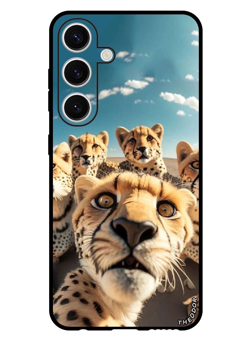 Theodor Protective Case Anti Scratch Shock Proof Bumper Cover For Samsung Galaxy S24 Plus Leopard Selfie - Image 1