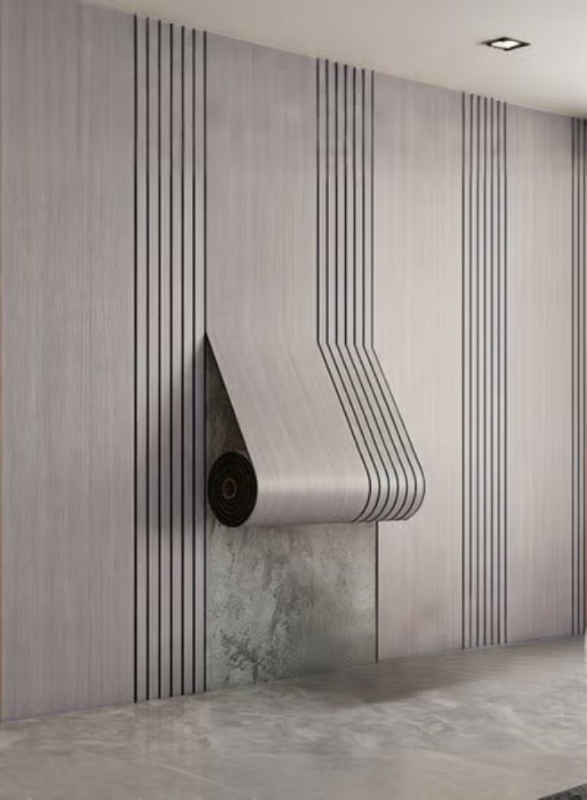 NOAEOU 3D Wall Panels Thickened 3D Wood Grain Wallpaper - 300cm x 40cm PVC Self-Adhesive Sound Insulation Wallboard, Peel and Stick Wall paper For Home Decor, Living room, bedroom - Image 1