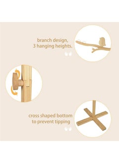 Hleeduo HLEEDUO Floor Standing Wooden Mobile for Crib Mobile Hanger，56 inches Baby Crib Mobile arm,Wooden Nursery Decor，Movable Baby Mobile Hanger with Strong Anti-Dumping Attachment  - Image 5