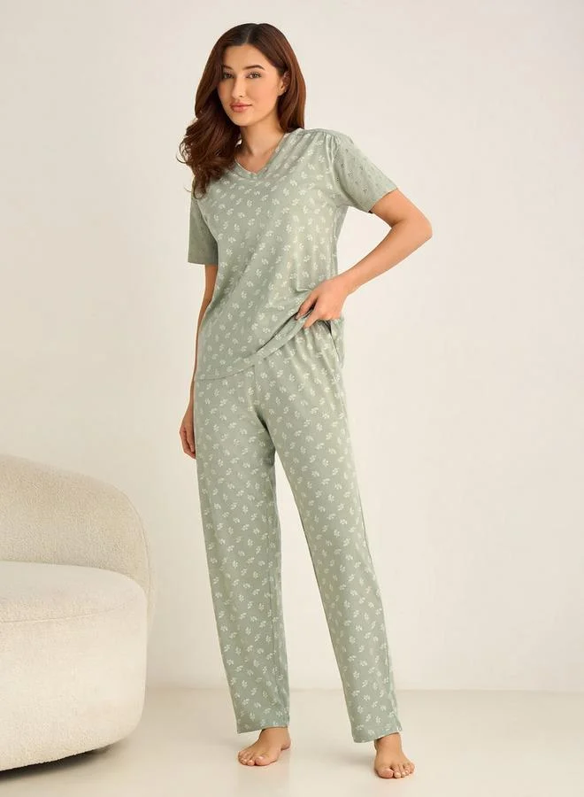 Splash FAV Pyjama Set T shirt & Cotton Pants