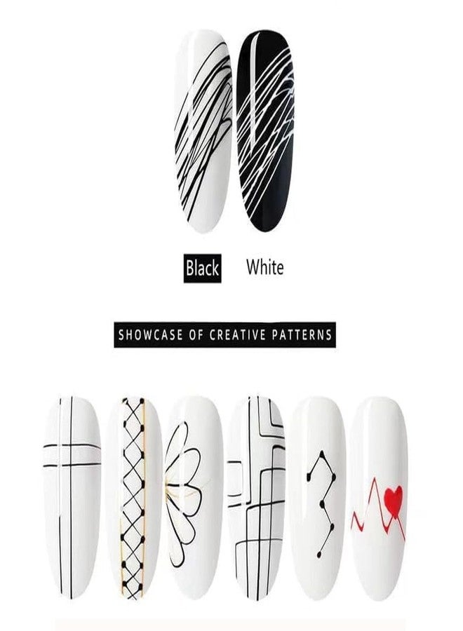 THR3E STROKES 10G BIG SIZE Professional Black and White Spider Gel for Art - Elastic, Easy-to-Use Nail Art Combo Set - Long-Lasting Design Supplies for Creative Manicures and Nail Artistry (pack of 2) - Image 3