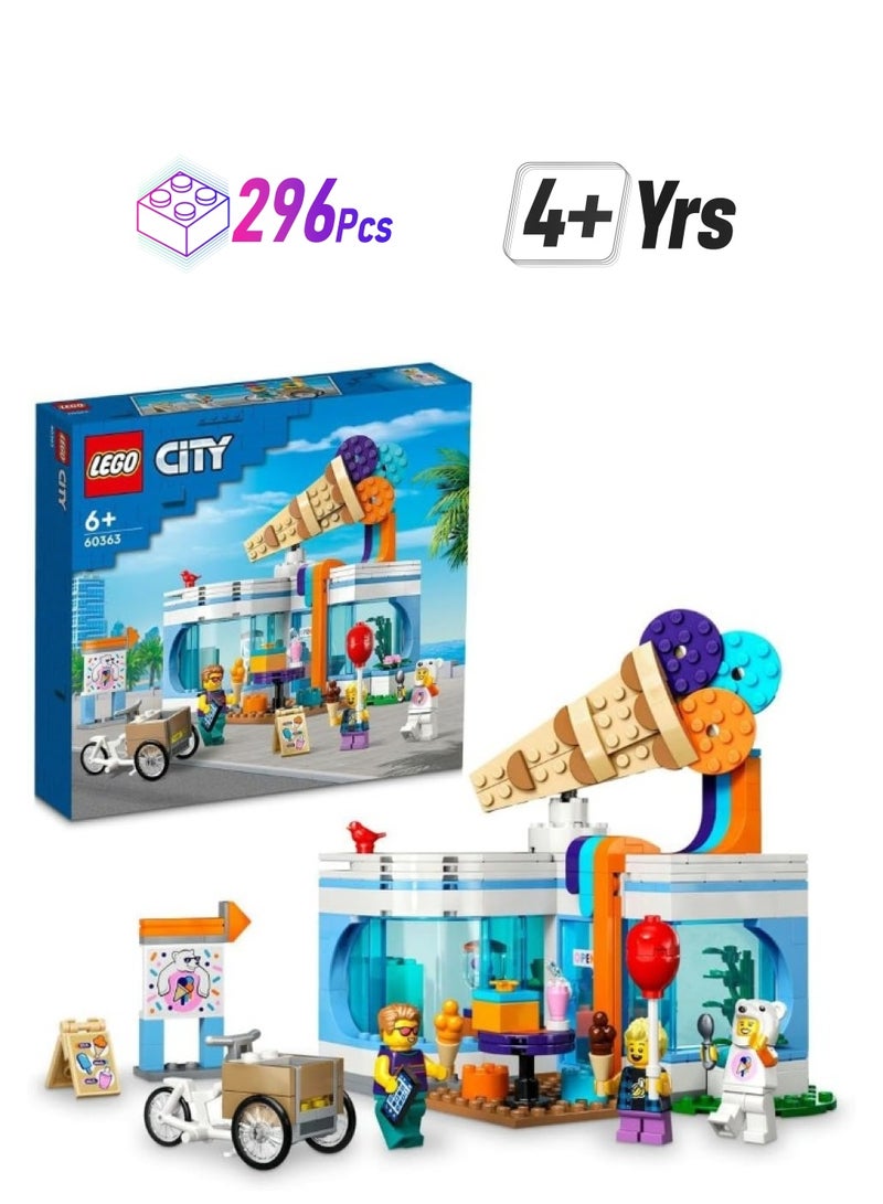 LEGO City Ice-Cream Shop 60363 Building Toy Set (296 Pieces) - Image 1