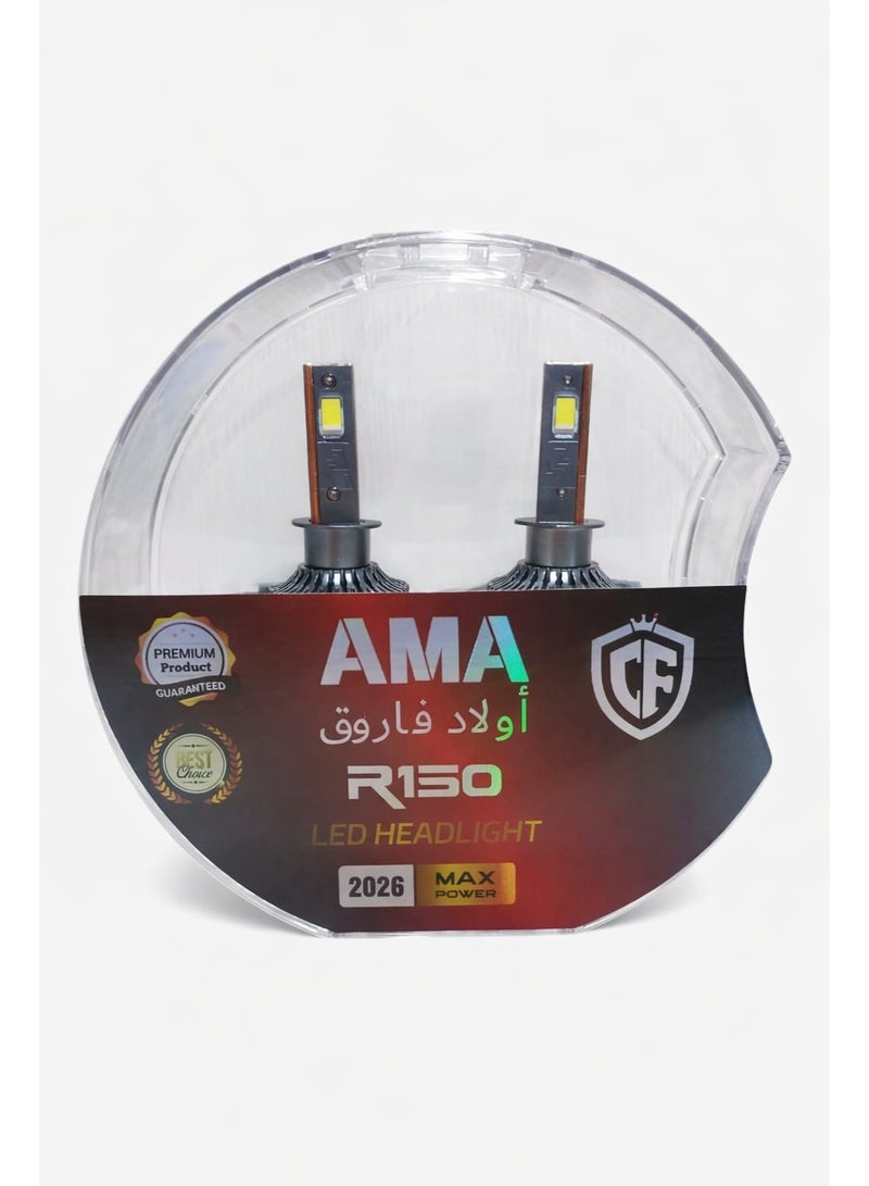 Ama R150 H4 LED Car Headlight Kit, Maximum Brightness 6000K (200% Brightness) - Image 2