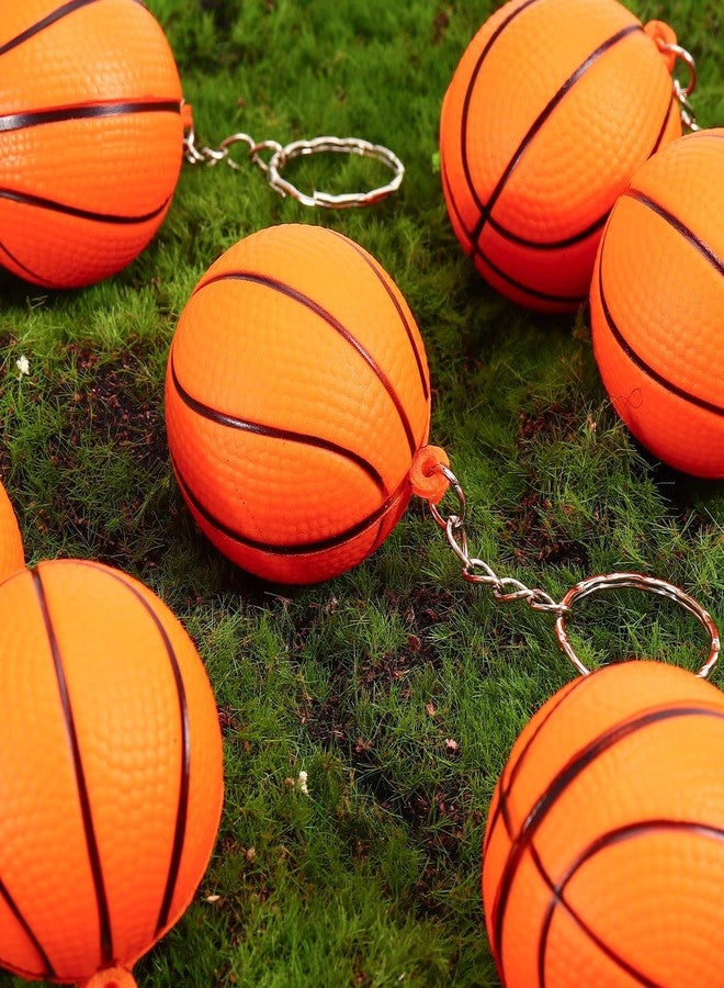 DEARIDAP 12 PCS Mini Foam Squeeze Basketball, Small Sports Stress Ball Keychains, 1.57 in Ball Keychains Bulk for Game Party Decoration Bag Gift Fillers - Image 3
