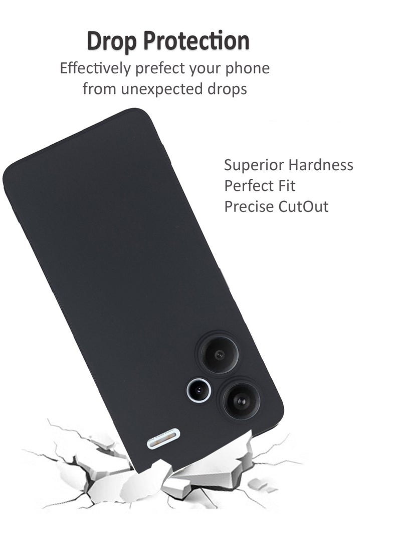 Waldic Silicone Protective Back Case Cover For Xiaomi Redmi Note 13 Pro Plus - Black - Image 3