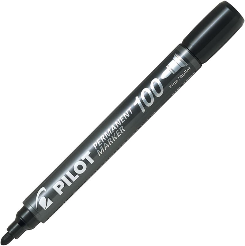 Pilot Permanent Marker 100 Fine Black - Image 1