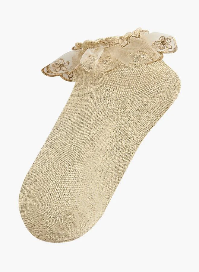 سيليست Pack of 2 Girls Socks with Embroidered Frill Ramadan Collection