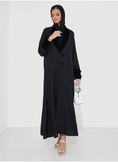 Rosette Abaya Velvet Jacket  - Image 1