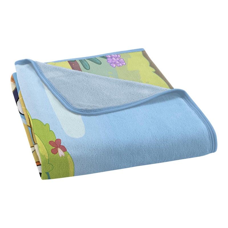 Northwest Bluey Micro Raschel Throw Blanket, 46" x 60", Family Photo - Image 5